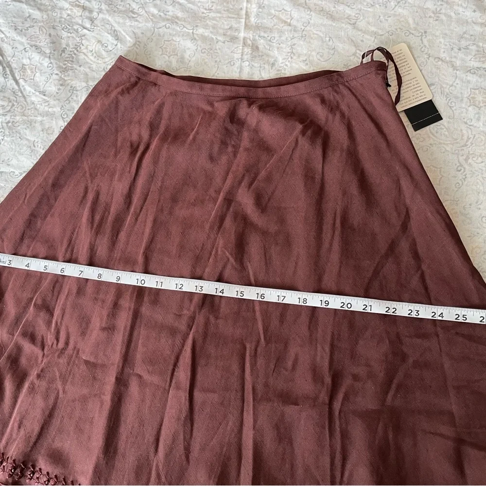 Jones‎ New York Brown A-Line Midi Skirt with Pleats for Casual Work